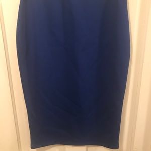 Royal blue bodycon skirt